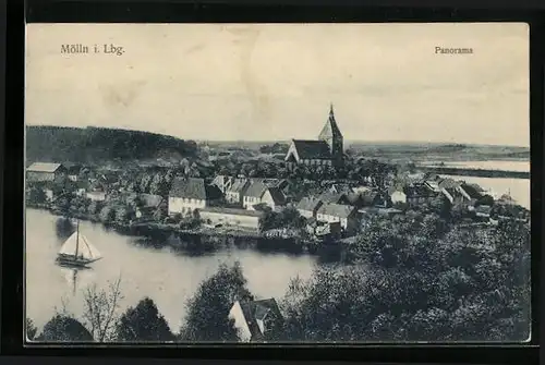 AK Mölln i. Lbg., Panorama der Stadt
