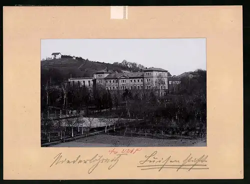 Fotografie Brück & Sohn Meissen, Ansicht Niederlössnitz, Blick auf das Gebäudes des Louisenstift