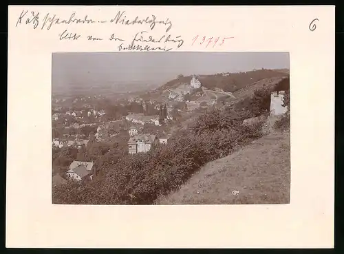 Fotografie Brück & Sohn Meissen, Ansicht Kötzschenbroda, Blick auf den Ort mit der Sektkellerei Bussard