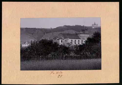 Fotografie Brück & Sohn Meissen, Ansicht Oberlössnitz, Partie an der Grundschänke mit Blick zum Spitzhaus