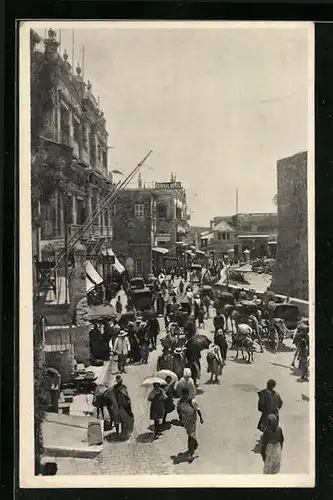 AK Jerusalem, Scene inside the Jaffa Gate looking East