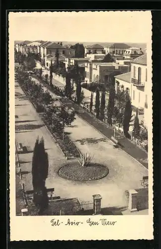 AK Tel-Aviv, Strasse aus der Vogelschau