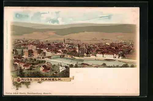 Lithographie Hameln, Gesamtansicht