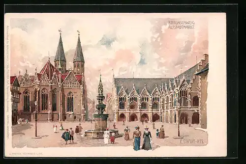 Künstler-Lithographie Braunschweig, Altstadtmarkt