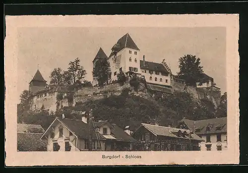 AK Burgdorf, Teilansicht mit Schloss