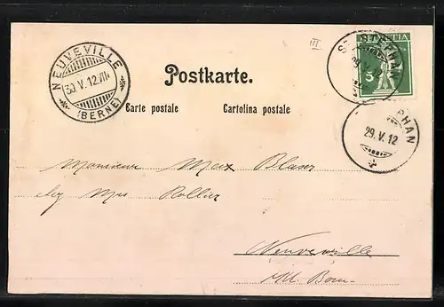 AK St. Stephan, Panoramaansicht mit Kirche