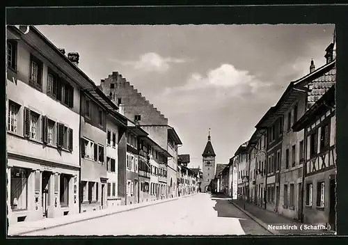 AK Neunkirch, Strassenpartie mit Ladengeschäften