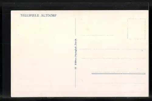 AK Altdorf, Die drei Eidgenossen während der Tellspiele