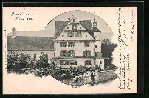 AK Appenzell, Blick auf das Schloss