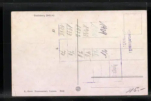 AK Seelisberg, Ortspartie mit Kirche