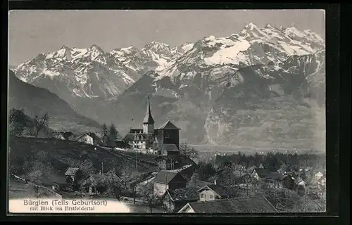 AK Bürglen, Panorama mit erstfeldertal