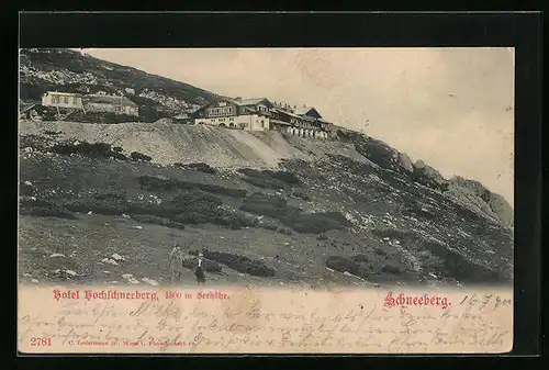 AK Hochschneeberg, Blick zum Hotel
