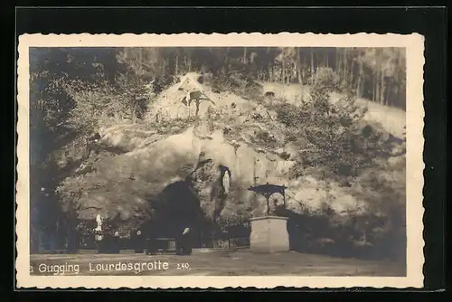 AK Gugging, Partie mit Lourdesgrotte