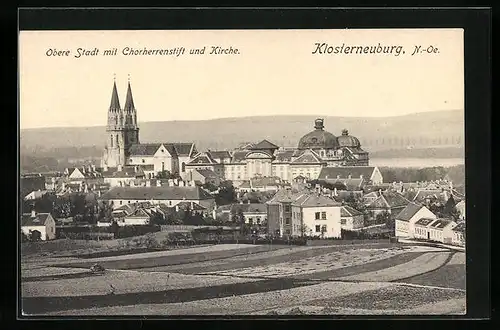 AK Klosterneuburg, Obere Stadt mit Chorherrenstift und Kirche