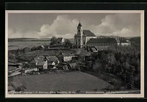 AK Maria Langegg i. d. Wachau, Wallfahrtskirche und Servitenkloster