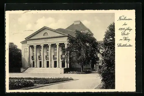 AK Nordhausen a. H., Das Stadttheater