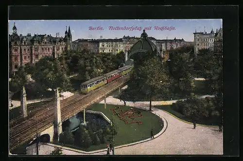 AK Berlin, Nollendorfplatz mit Hochbahn