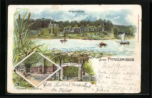 Lithographie Pichelswerder, Restaurant Wilhelmshöhe