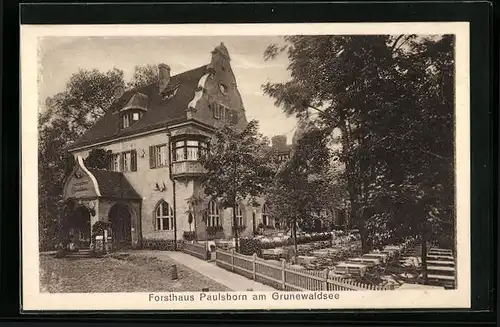 AK Berlin, Forsthaus Paulsborn am Grunewaldsee