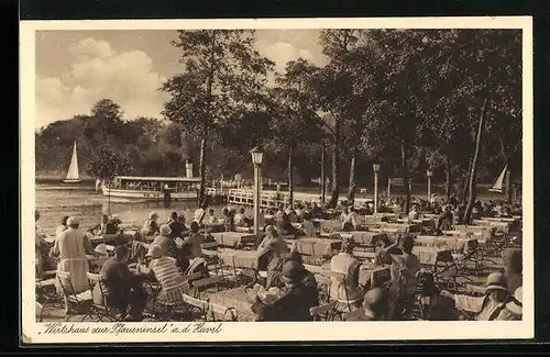 AK Berlin, Wirtshaus zur Pfaueninsel a. d. Havel