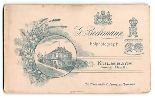 Fotografie G. Bechmann, Kulmbach, Ansicht Kulmbach, Partie mit dem Gebäude des Fotoateliers