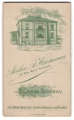 Fotografie A. Hartmann, Gross-Schönau, Ansicht Gross-Schönau, Blick zum Atelier