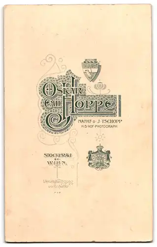 Fotografie Oskar E. Hoppe, Stockerau b. Wien, Brautpaar mit grossem Federhut und Zylinder