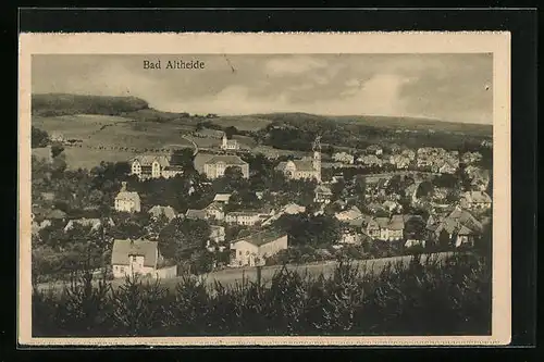 AK Bad Altheide, Ortsansicht mit Kirche