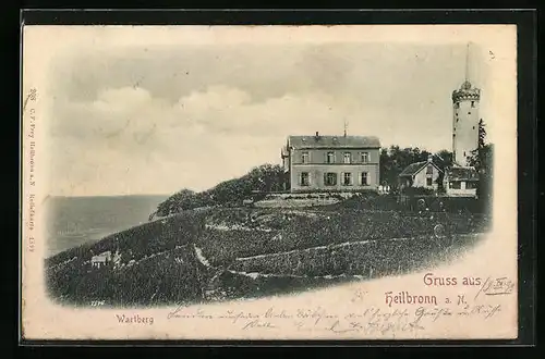 AK Heilbronn, Wartberg mit Gebäuden und Turm