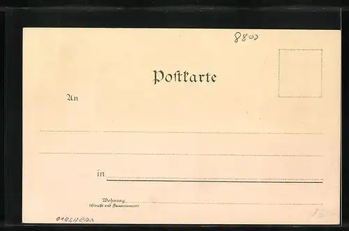 Lithographie Ansbach, Ortsansicht aus der Vogelschau, Oberer Markt, Schloss, Denkmal Graf von Platen