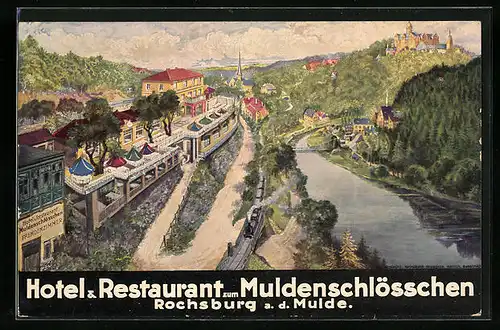 AK Rochsburg a. d. Mulde, Hotel & Restaurant zum Muldenschlösschen