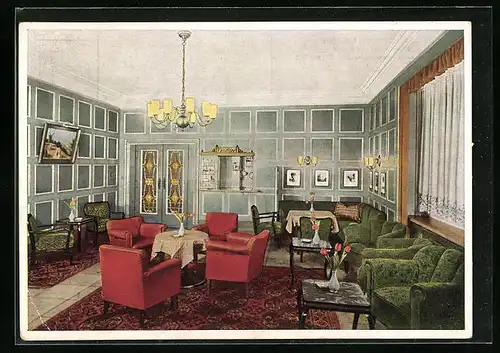 AK Minden i. W., Hotel König von Preussen, Salon