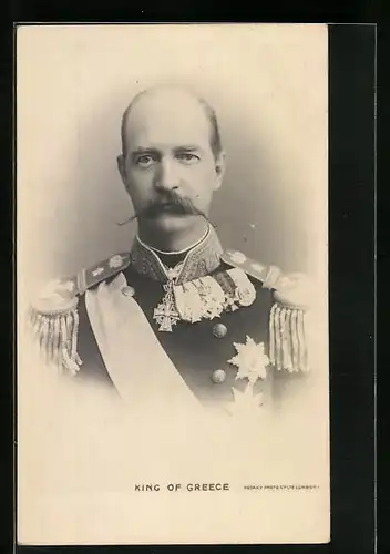 AK Portrait des Königs von Griechenland in Uniform