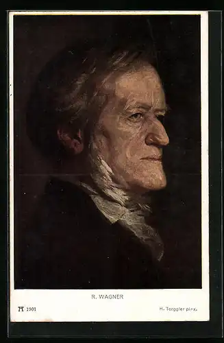 Künstler-AK Portrait von R. Wagner nach H. Torggler