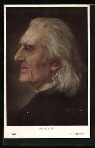 Künstler-AK Portrait von Franz Liszt nach H. Torggler