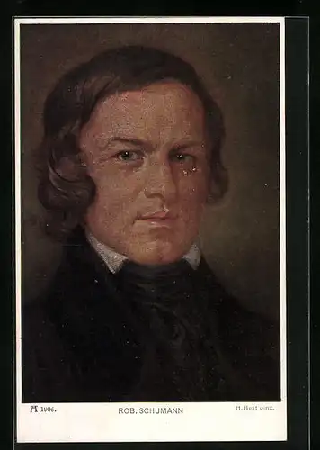 Künstler-AK Portrait von Rob. Schumann nach H. Best