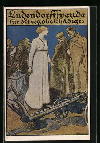 Künstler-AK Ludendorff-Spende für Kriegsbeschädigte, Kriegshilfe