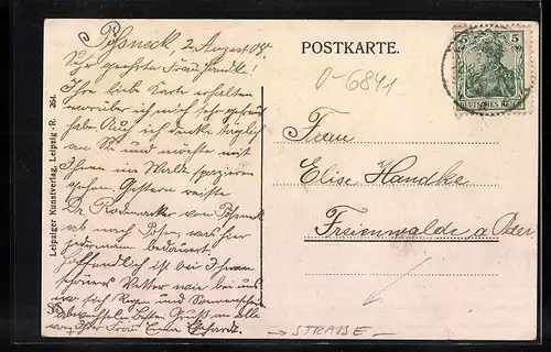 AK Pössneck, Partie an der Strasse Unterer Graben