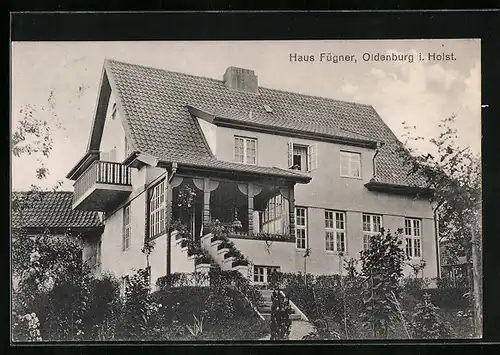 AK Oldenburg /Holst., Haus Fügner - Vorderansicht
