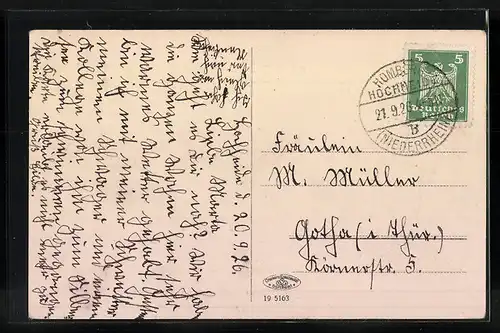 AK Homberg a. Rh., Partie an der Augusta- und Mörserstrasse, mit Strassenbahn