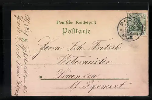 Lithographie Salzwedel, Steinthor, Gymnasium, Propstei