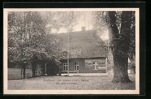 AK Selent, Gasthaus Zur blauen Lilie