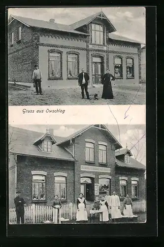 AK Owschlag, Gwerbe August Hamann, Bäckerei und Konditorei