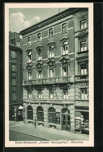 AK München, Hotel-Restaurant Grosser Rosengarten