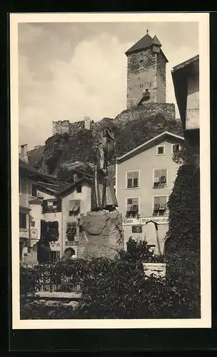 AK Klausen, Häuseransichten mit Burg
