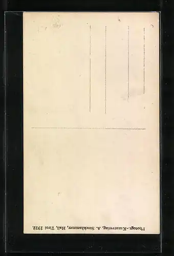 AK Kaltern, Marktbrunnen mit Gnadenmutter