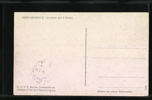 AK Constantinople, Cimetière turc à Scutari