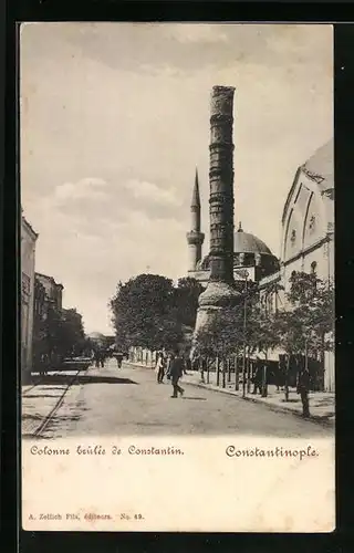 AK Constantinople, Colonne brûlée de Constantin