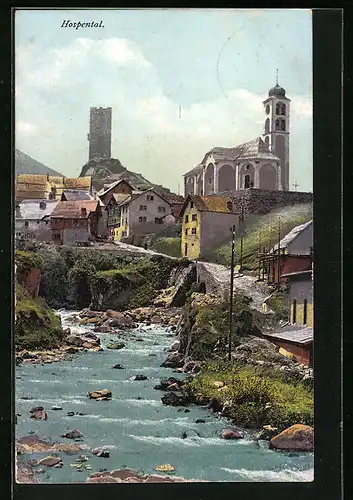 AK Hospental, Ortspartie mit Fluss