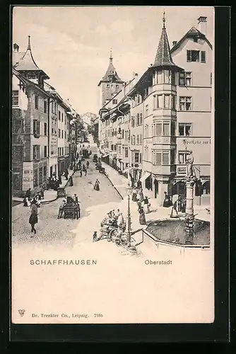 AK Schaffhausen, Strassenpartie in Oberstadt